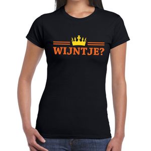 Zwart Wijntje en kroon shirt dames