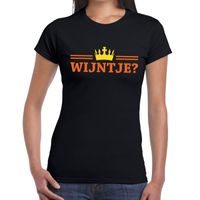 Zwart Wijntje en kroon shirt dames - thumbnail