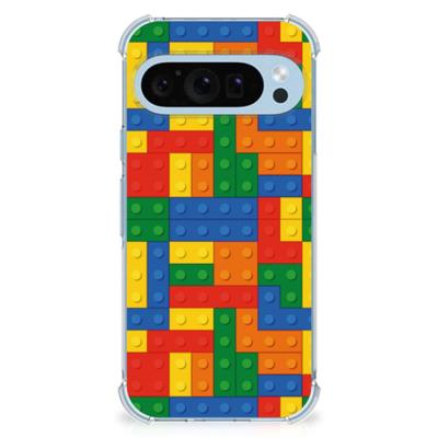 Google Pixel 9 | 9 Pro Doorzichtige Silicone Hoesje Blokken Google Pixel 9 | 9 Pro Doorzichtige Silicone Hoesje Blokken