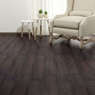 VidaXL Vloerplanken zelfklevend 5,21 m² 2 mm pvc donkerbruin
