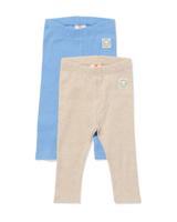 HEMA Babyleggings rib - 2 stuks blauw (blauw)