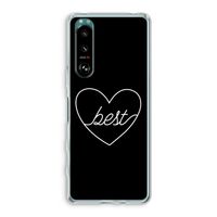 Best heart black: Sony Xperia 5 III Transparant Hoesje