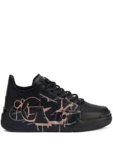 Giuseppe Zanotti baskets Talon à lacets - Noir