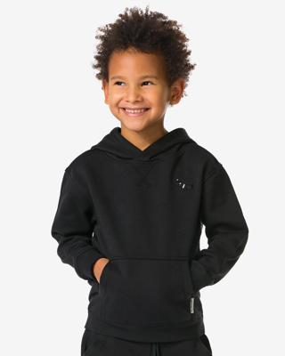 HEMA Takkie kinderhoodie sweatstof zwart (zwart)