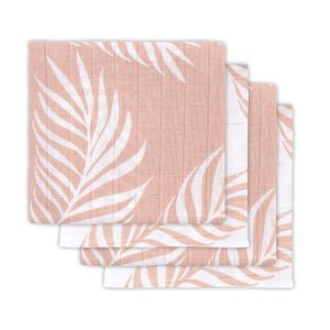 Jollein set van 4 multidoeken small Nature Pale Pink Maat