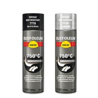 Rust-Oleum deklaag hittebestendig - Hard Hat - aluminium - zijdeglans - 0.5l - spuitbus