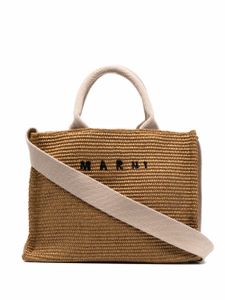 Marni sac à main à plaque logo - Marron