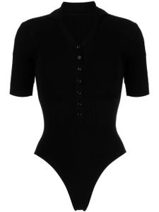 Jacquemus body Le body Yauco à col polo - Noir