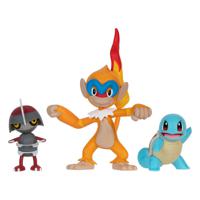 Pokémon Battle Figure Set 3-Pack Pawniard, Squirtle #1, Monferno 5 cm - thumbnail