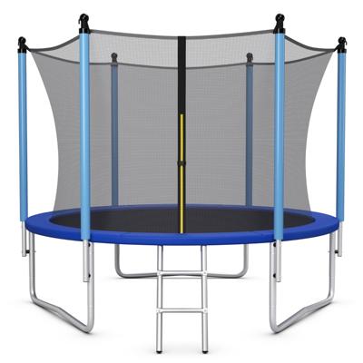 Ø 244 cm Trampoline Buiten Trampoline voor Kinderen & Volwassenen Zwart + Blauw
