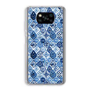 Blauw motief: Xiaomi Poco X3 NFC Transparant Hoesje