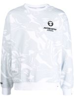 AAPE BY *A BATHING APE® sweat à motif abstrait - Gris