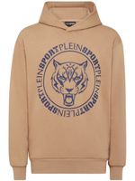 Plein Sport hoodie à logo Tiger imprimé - Marron