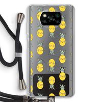 Ananas: Xiaomi Poco X3 NFC Transparant Hoesje met koord