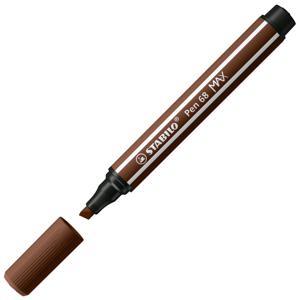 STABILO Pen 68 MAX Viltstift Met Dikke Beitelpunt Bruin