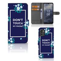 Nokia G60 Portemonnee Hoesje Flowers Blue DTMP | Portemonnee hoesje