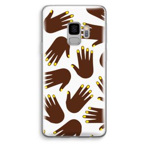 Hands dark: Samsung Galaxy S9 Transparant Hoesje