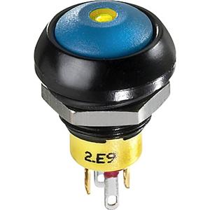 APEM IPR1SAD2L0G IP Series Drukschakelaar 12 V/DC 4 A 1x aan/uit Continu Groen (Ø x h) 12 mm x 20 mm IP67 1 stuk(s)