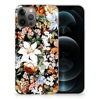 TPU Case voor iPhone 12 Pro Max Dark Flowers - thumbnail