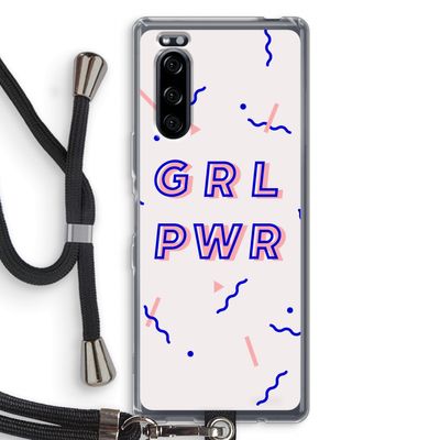 GRL PWR: Sony Xperia 5 Transparant Hoesje met koord