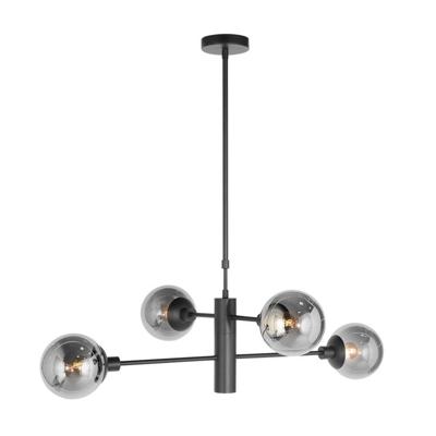 Steinhauer Design hanglampConstellation zwart met smoke glas - 3804ZW