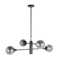 Steinhauer Design hanglampConstellation zwart met smoke glas - 3804ZW