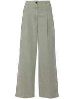 Peserico pantalon palazzo à détails plissés - Vert