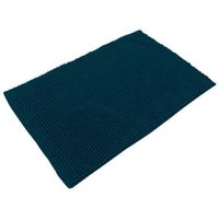 Urban Living Badkamerkleedje/badmat tapijt - voor op de vloer - donkerblauw - 50 x 80 cm - Badmatjes - thumbnail