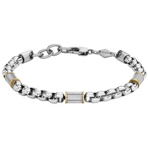 Fossil JF04138998 Armband staal zilver-en goudkleurig 18-19,5 cm