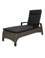 Qopps Orlon ligbed cloudy grey met kussen