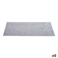Placemat Kinvara AR2103275 AR2103275 Zilverkleurig Zilver Plastic 30 % Polyester 45 x 0,01 x 30 cm (12 Stuks)