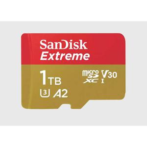 SanDisk Extreme microSDXC-kaart 1024 GB Class 10, UHS-I, v30 Video Speed Class Schokbestendig, Waterdicht