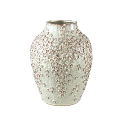 Avis Cream keramische pot met ronde vormige schalen hoog L