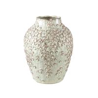Avis Cream keramische pot met ronde vormige schalen hoog L