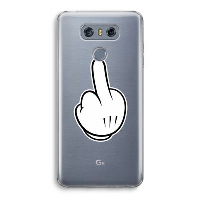 Middle finger black: LG G6 Transparant Hoesje