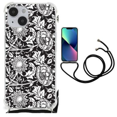 iPhone 14 Plus Case Black Flowers