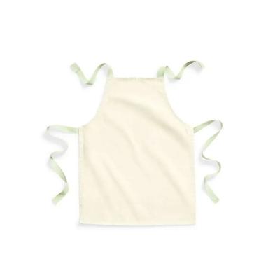 Keukenschort / kliederschort/ kookschort/ knutselschort/ kinderschort - creme wit/groen - Kinderen