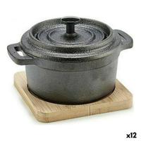 Sauspan Kinvara 219SJ091 219SJ091 Bruin Zwart Hout Bamboe Smeedijzer 13 x 8,5 x 10 cm 10 x 8.5 x 13 cm 13 x 10 x 8,5 cm (12 Stuk