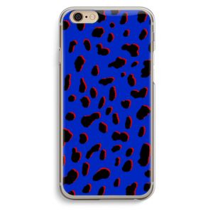 Blue Leopard: iPhone 6 / 6S Transparant Hoesje