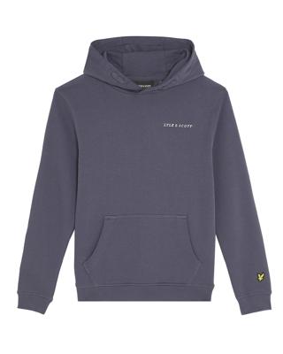 Lyle & Scott winter hoodie jongens - donker blauw - Script - geborduurd