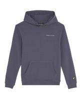 Lyle & Scott winter hoodie jongens - donker blauw - Script - geborduurd