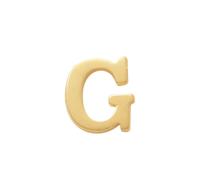 Minimalistische letter oorbelknopje - 14K GOUD - Goud - G