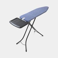 Brabantia Strijkplank B, 124x38 cm Denim Blue met solide stoomunithouder - Black - thumbnail