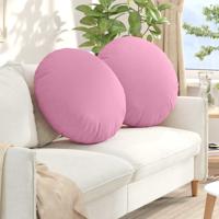 VidaXL Zitkussens 2 pcs roze ø60 x 21 cm stof