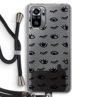 Eye pattern #2: Xiaomi Redmi Note 10S Transparant Hoesje met koord