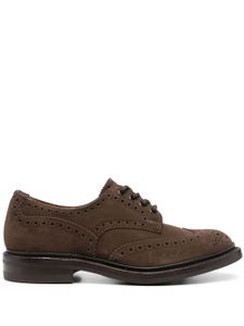 Tricker's bottes en daim à perforations - Marron