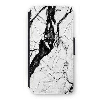 Witte marmer 2: iPhone SE 2020 Flip Hoesje