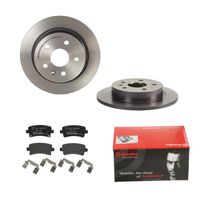 Remmenset, remschijf BREMBO, Remschijftype: Massief, Inbouwplaats: Achteras: , u.a. für Saab, Vauxhall, Chevrolet, Opel