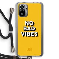 No Bad Vibes: Xiaomi Redmi Note 10S Transparant Hoesje met koord