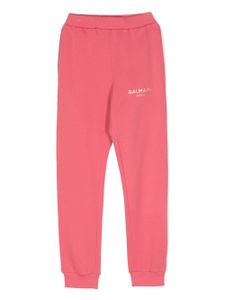 Balmain Kids pantalon de jogging à logo imprimé - Rose